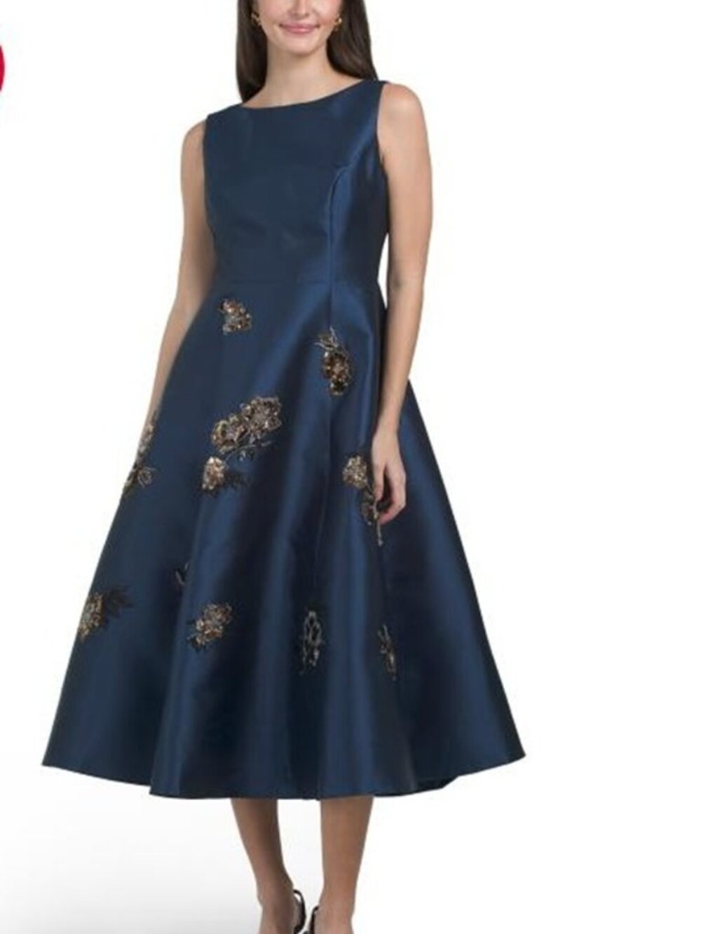 RENE BY RENE RUIZ Sleeveless Floral Applique Cocktail Dress